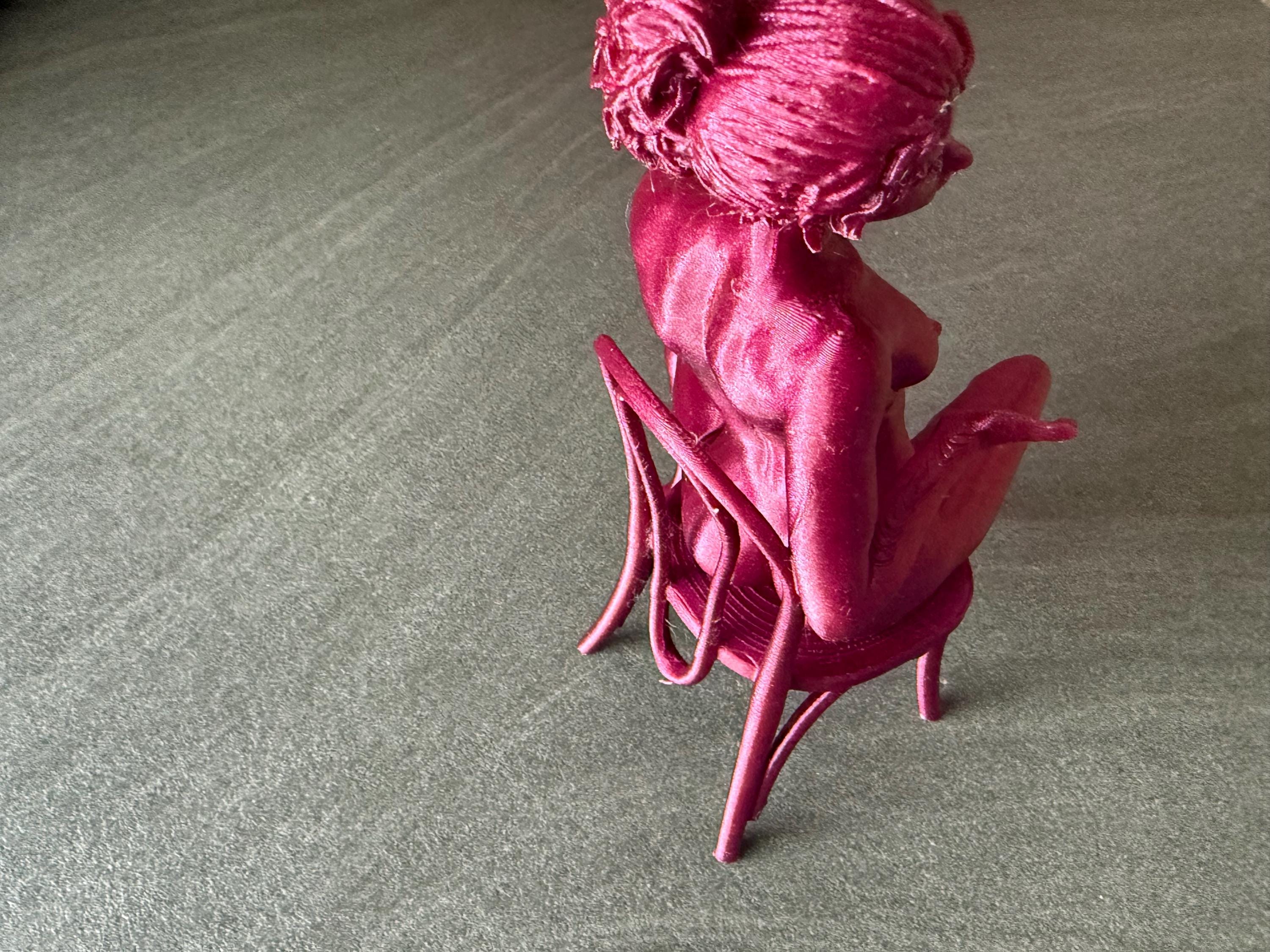 3D Printed Seated Woman Sculpture | Modern Figurative Art | Discreet Packaging