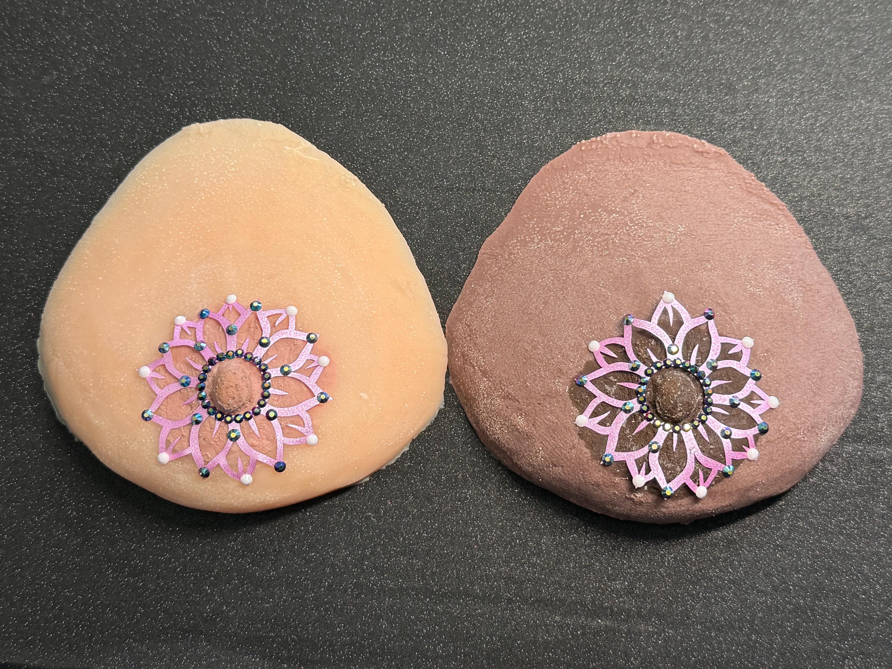 Valentine Floral Body Pasties | Red Crystal Petal Design | Decorative Costume Accessories | Discreet Packaging