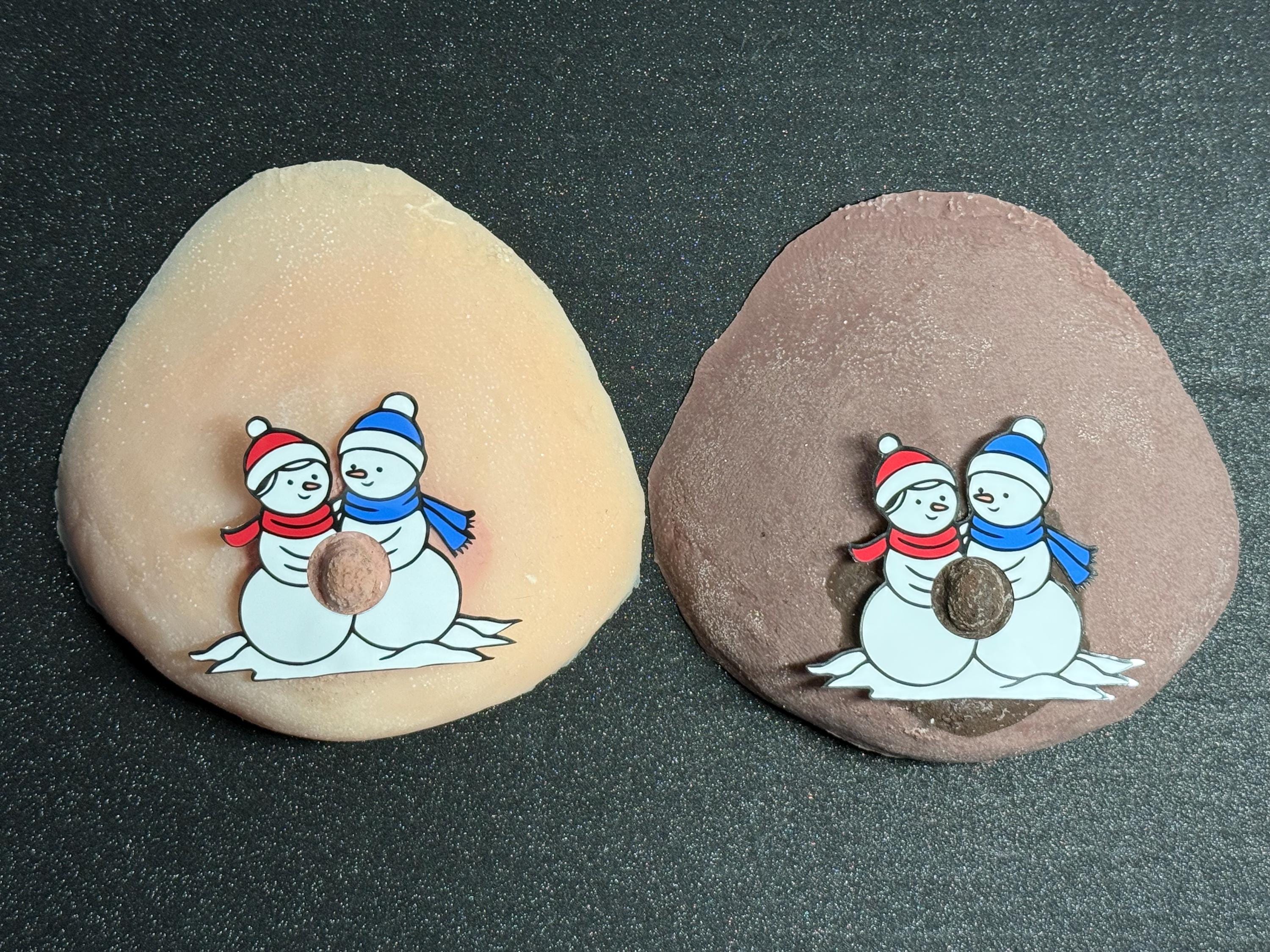 Snowman Couple Nipple Stickers | Holiday Pasties Set | Christmas Body Stickers | Funny Winter Party Accessory | Adult Gag Gift