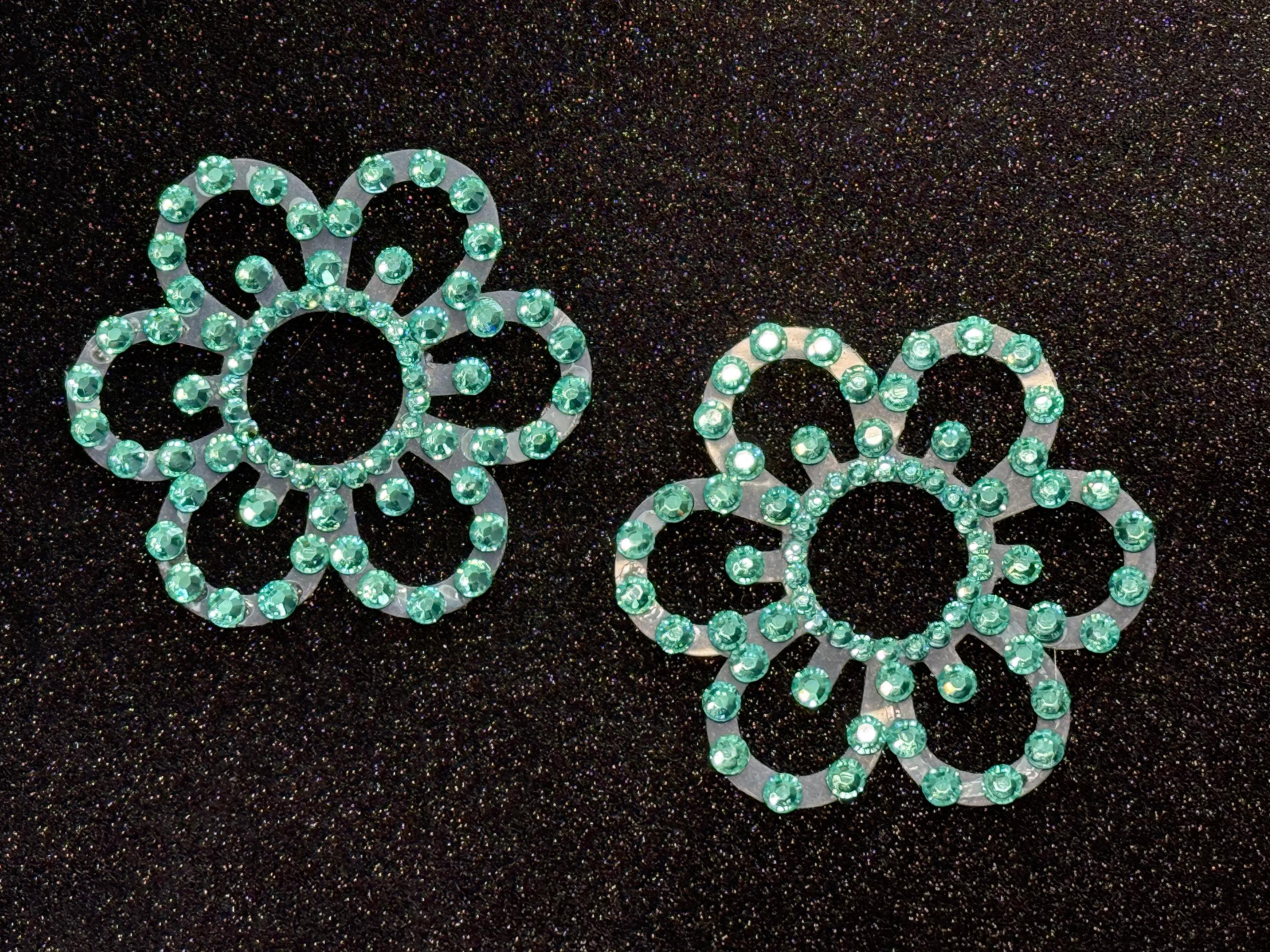 Rhinestone Flower Nipple Pasty | Rave Body Jewelry | Discreet Packaging