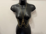 18K Gold Plated Nipple Jewelry with Geometric Chain | Discreet Packaging