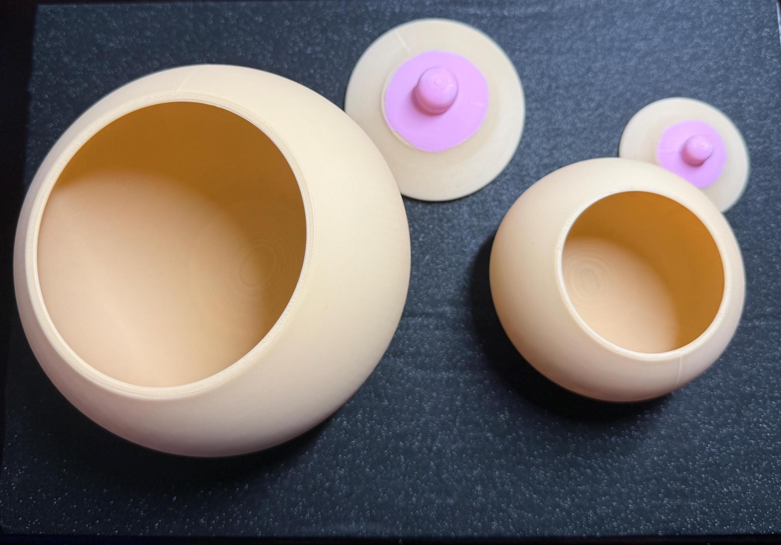 3D Printed Desk Organizer | Modern Art Storage Pot with Lid | Discreet Packaging