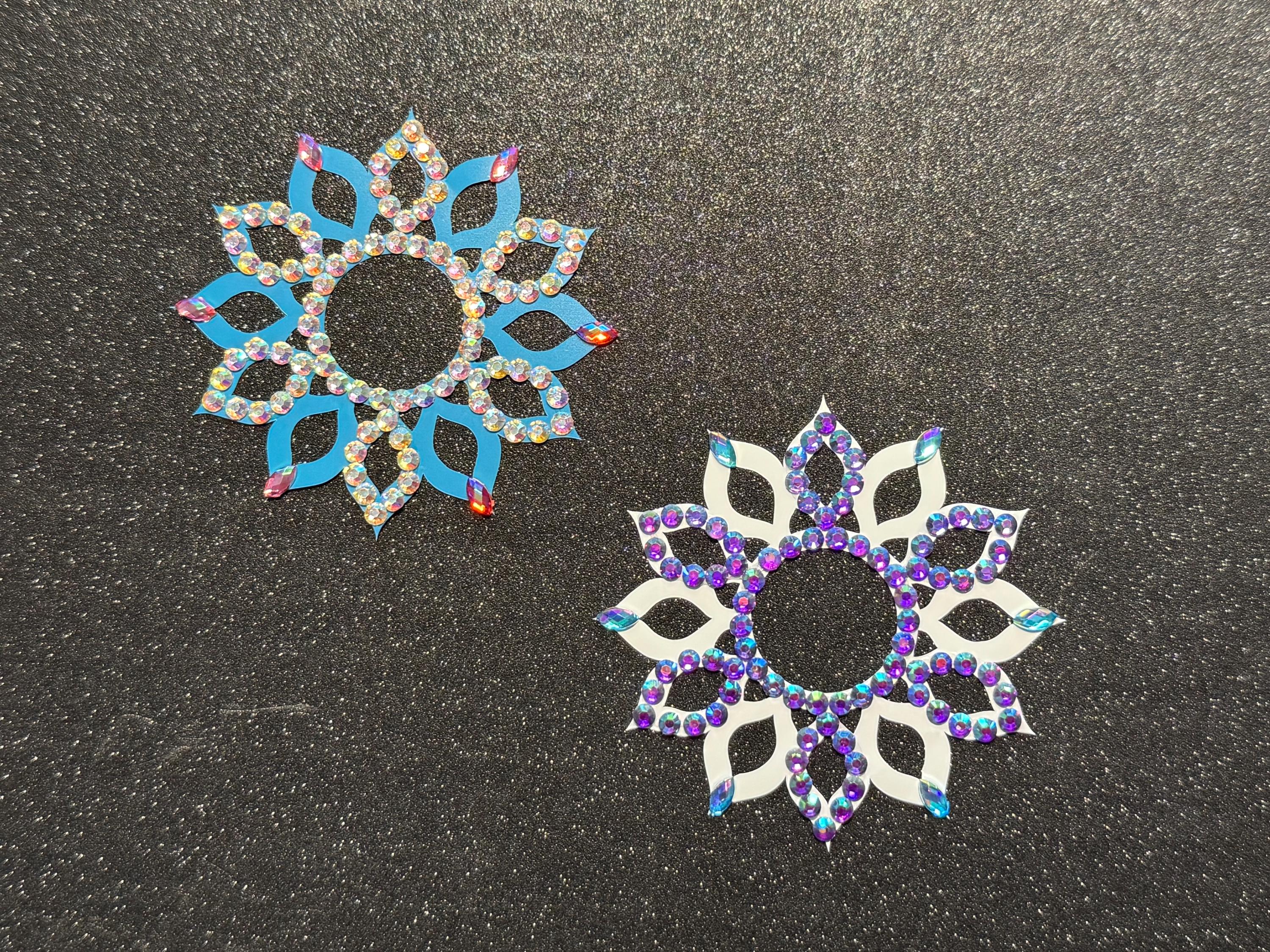 Rhinestone Flower Nipple Pasty | Rave Body Jewelry | Discreet Packaging