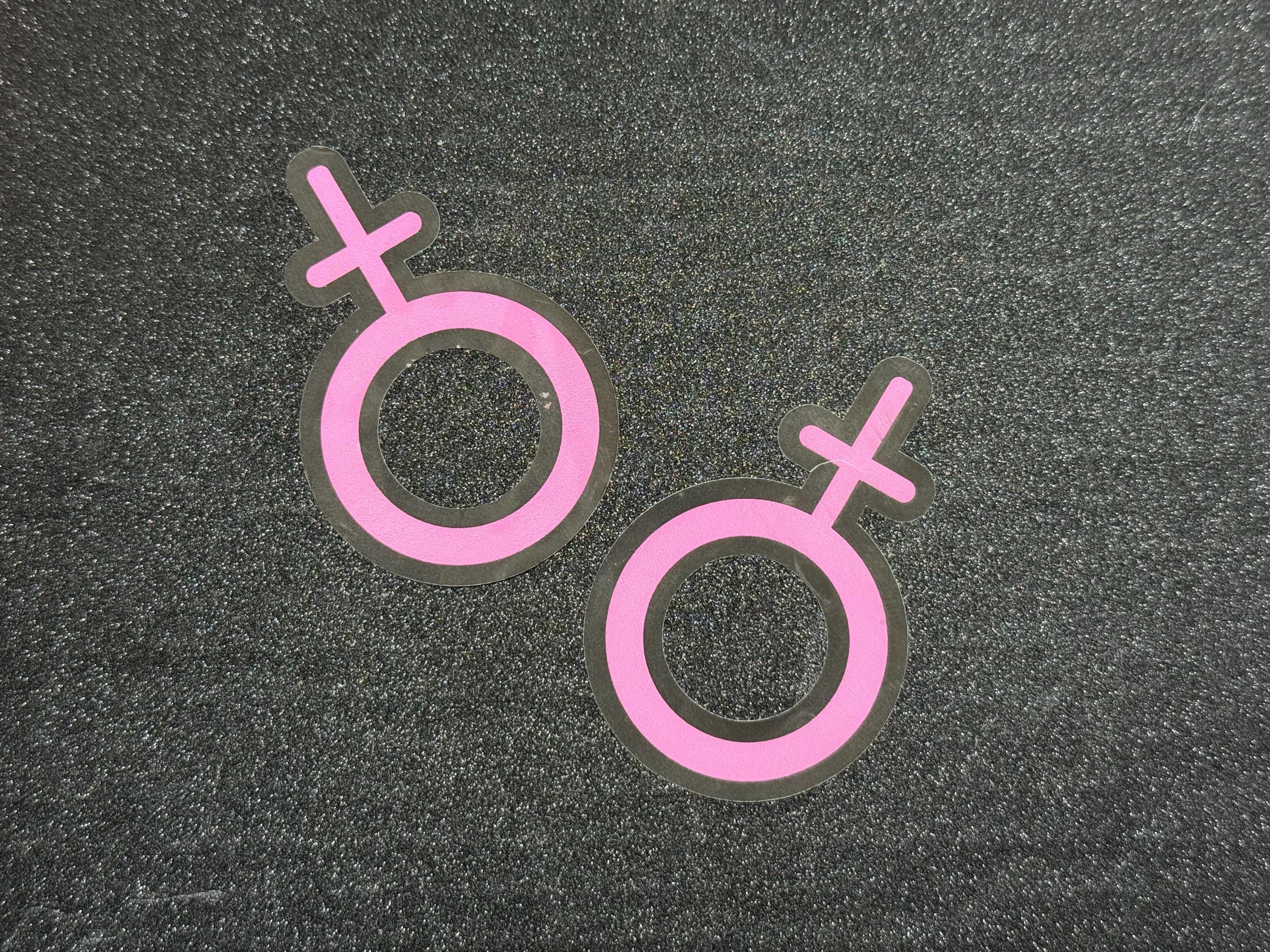 Venus Symbol Nipple Stickers | Feminist Body Art Decals | Made to Order | Discreet Packaging