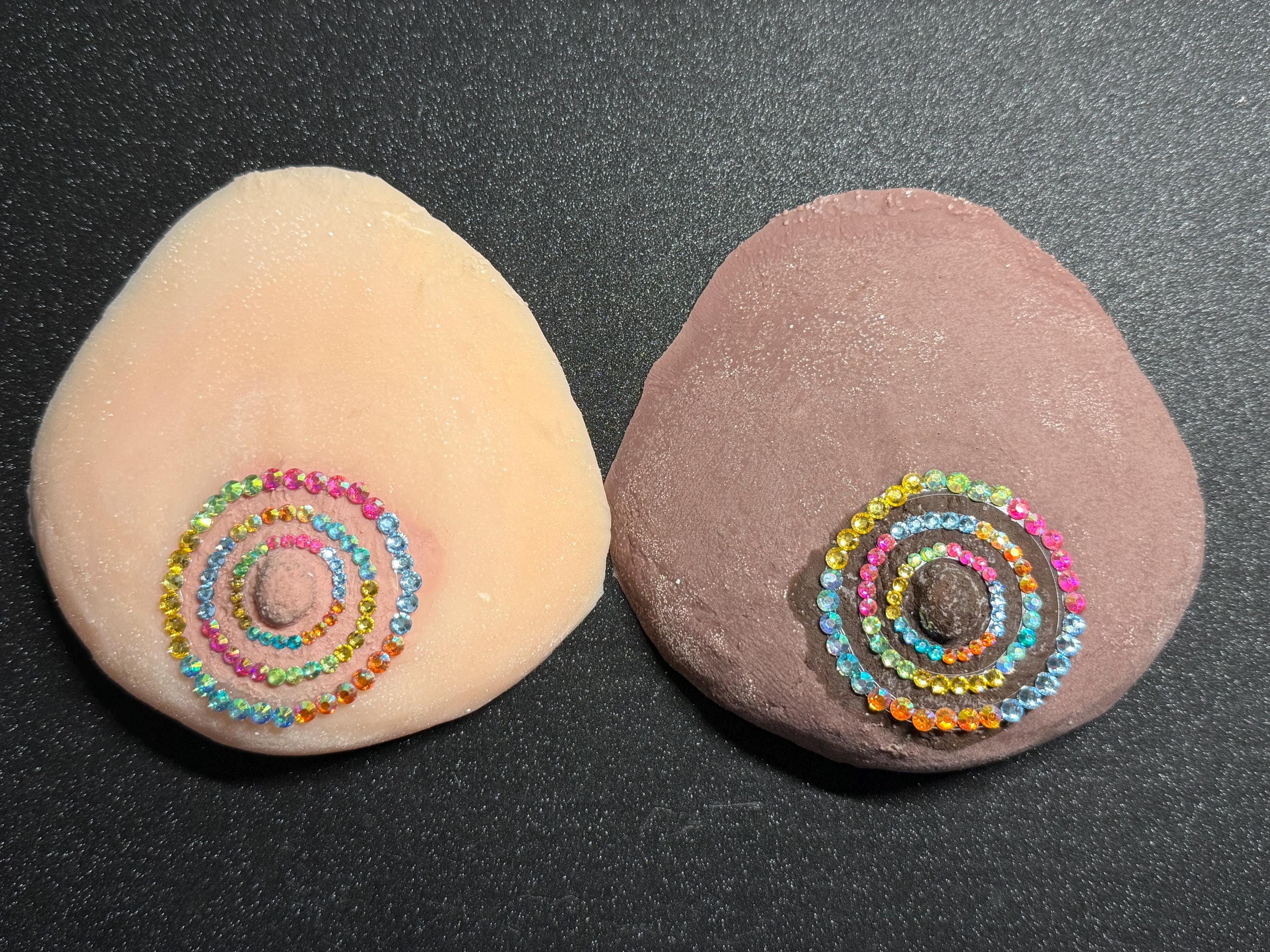 Rhinestone Pasties | Bold Pastel 3-Ring Body Jewelry | Discreet Packaging